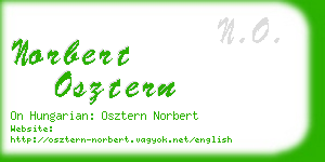 norbert osztern business card